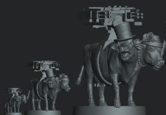 Multi-scale Snippy Von Bell resin model