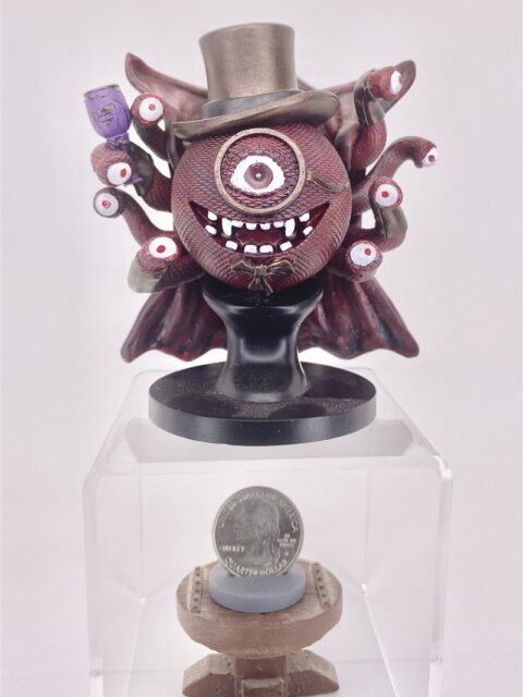 Front view of The Count with cape flowing behind him