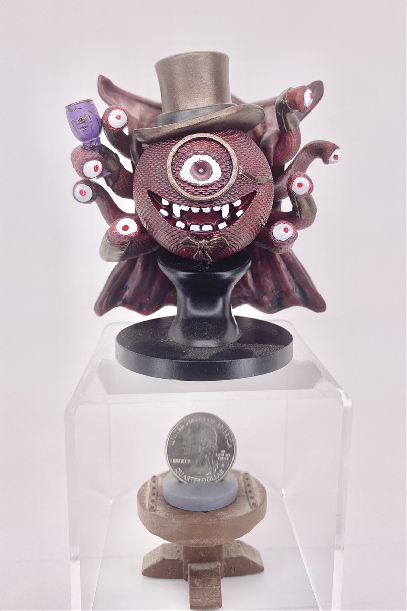 Front view of The Count with cape flowing behind him