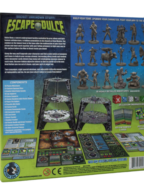 Escape from Dulce miniatures and components