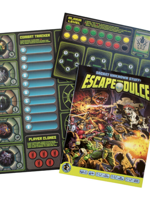 Escape from Dulce miniatures and cards