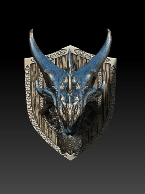 02 Tyrathis the Orange Bust – Monstrous Menagerie Turntable View showing layered scales and spined neck