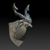 04 Rumaltha Champion Of Dragons Brimstone Dragon Trophy Bust – Monstrous Menagerie Front View with sweeping horn and serrated crest