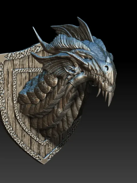 Alternative view of 13 Starelon The Copper Dragon Trophy Bust – Monstrous Menagerie