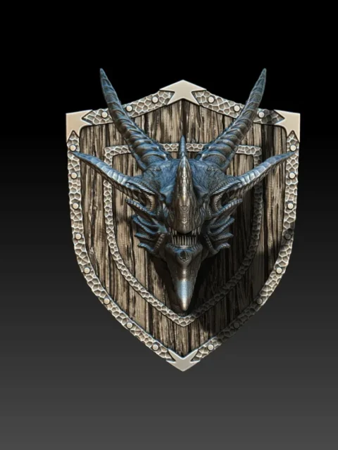 Alternative view of 23 Iranith The Lead Dragon Trophy Bust – Monstrous Menagerie