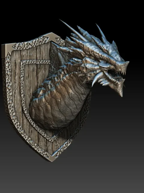 29 Verathis The Quicksilver Dragon Trophy Bust – Monstrous Menagerie