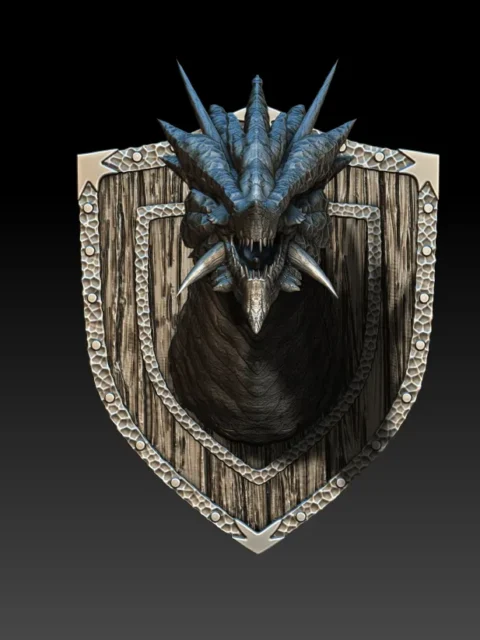 Alternative view of 29 Verathis The Quicksilver Dragon Trophy Bust – Monstrous Menagerie