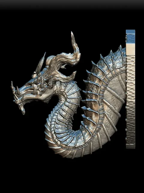 Left Profile capturing horn curvature, facial ridge detail, and sculpted mount