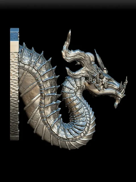 Right Profile showing structured scale bands and integrated shield-style backing