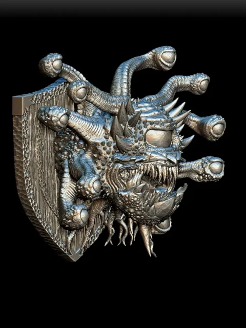 37 Hive Mother Trophy Bust – Monstrous Menagerie Front View with radial eye-stalk tendrils and central gaze