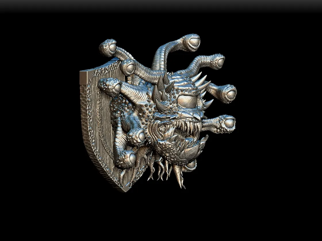 37 Hive Mother Trophy Bust – Monstrous Menagerie Front View with radial eye-stalk tendrils and central gaze