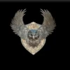 43 Shedu Trophy Bust – Monstrous Menagerie Angled View highlighting layered feather detail and mane texture