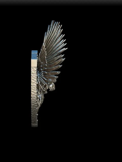 Right Profile showing wing curvature and shield-style backing