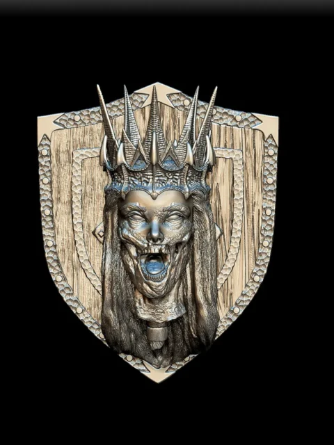 46 Lich Queen Trophy Bust – Monstrous Menagerie Front View highlighting regal bone structure