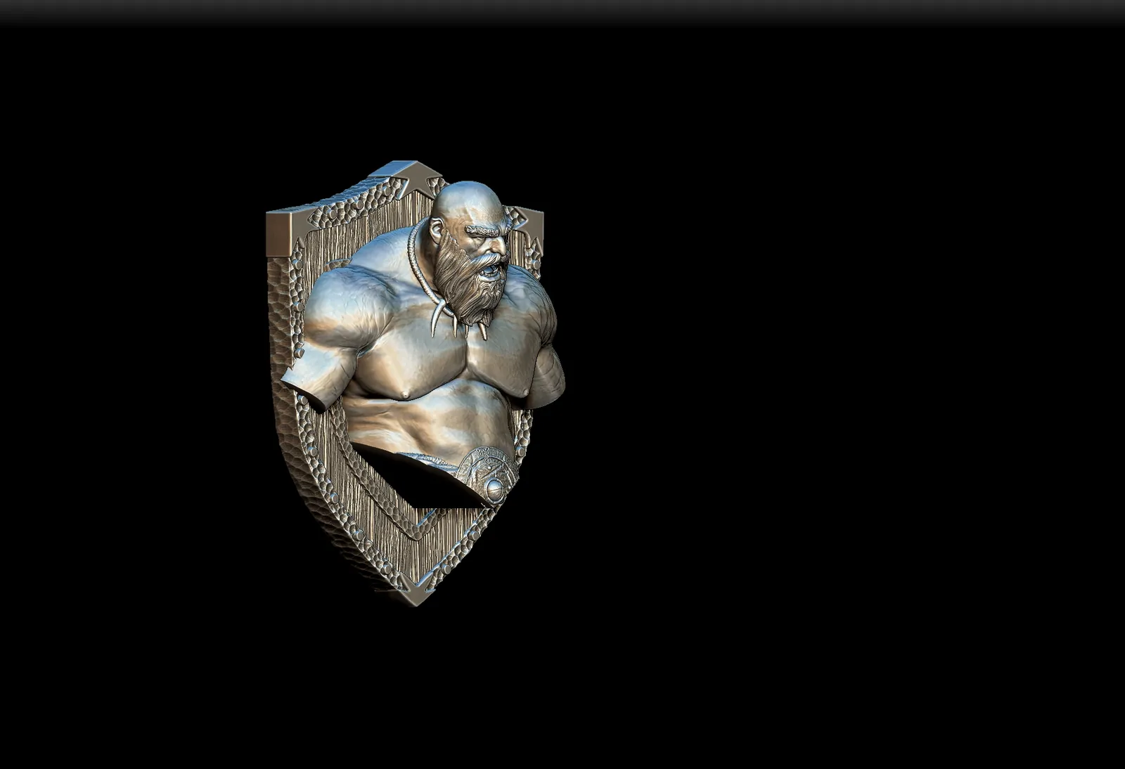 48 Hill Giant Trophy Bust – Monstrous Menagerie Front View with broad chest and bearded face