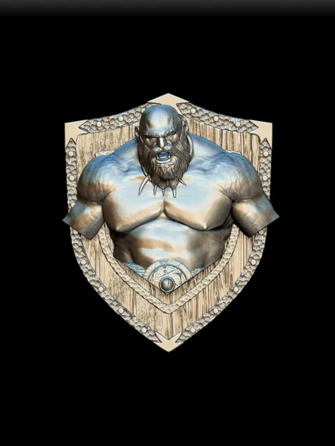 48 Hill Giant Trophy Bust – Monstrous Menagerie Angled View highlighting muscular shoulders