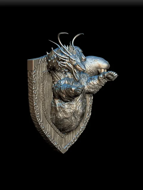 Alternative view of 50 Arctic Chimera Trophy Bust – Monstrous Menagerie