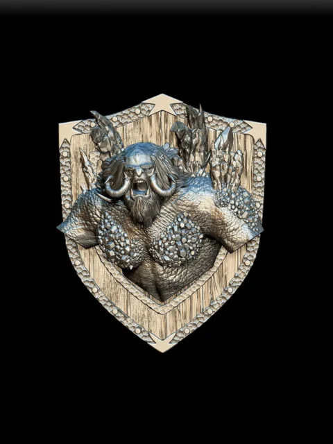 51 Ice Troll Trophy Bust – Monstrous Menagerie Angled View highlighting crystalline shoulder detail