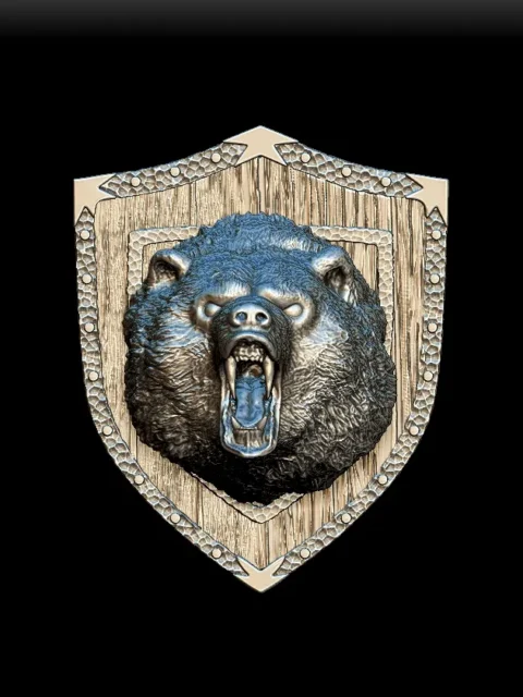 52 Dire Bear Trophy Bust – Monstrous Menagerie Angled View highlighting layered fur texture