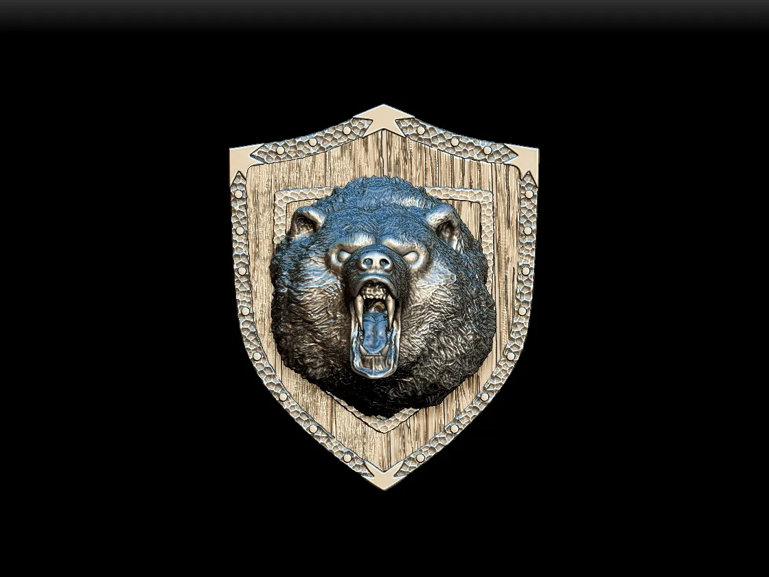 52 Dire Bear Trophy Bust – Monstrous Menagerie Angled View highlighting layered fur texture