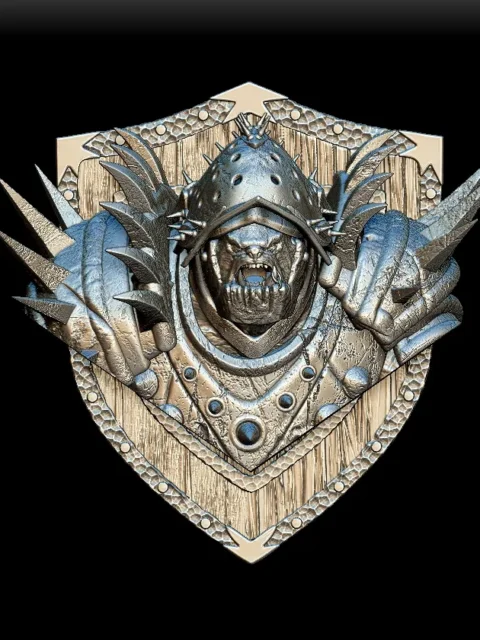 53 Iron Ogre Trophy Bust – Monstrous Menagerie Angled View highlighting spiked armor detail