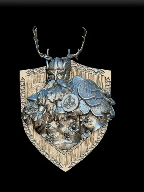 54 Frost Titan Trophy Bust – Monstrous Menagerie Angled View highlighting engraved armor detail