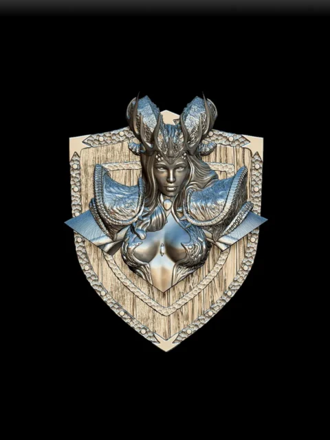 56 Malcanthet Trophy Bust – Monstrous Menagerie Angled View highlighting engraved armor detail