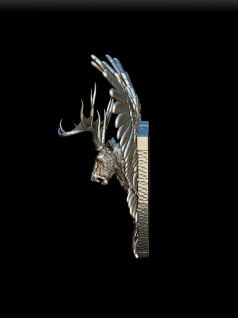 Left Wing Detail emphasizing layered plumage and high-resolution 3D-printed surface