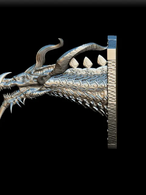 Left Profile emphasizing interlocking neck scales and shield-style backing