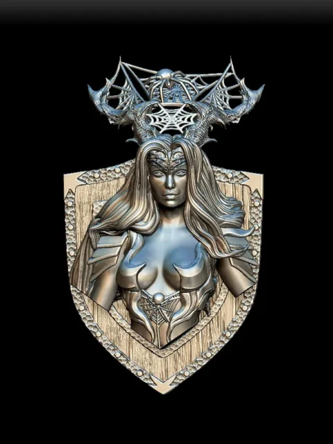 64 Lolth Trophy Bust – Monstrous Menagerie Angled View highlighting spider details