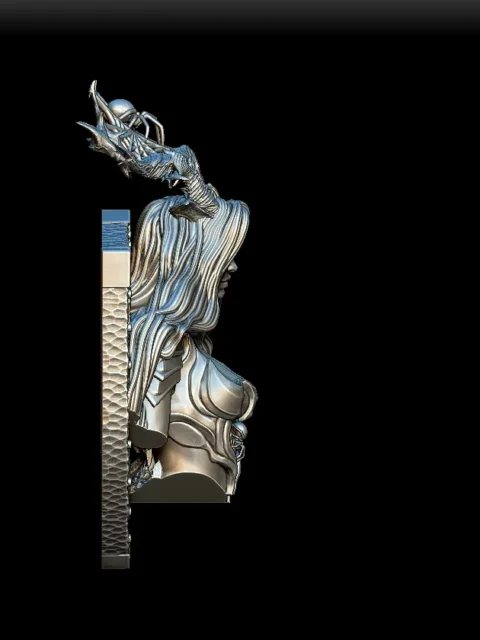 Right Profile emphasizing web strands and layered hair