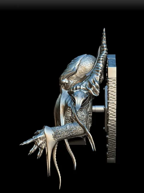 Left Profile emphasizing claw detail and collar structure