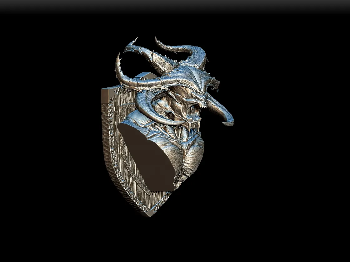 66 Balor Trophy Bust – Monstrous Menagerie Angled View highlighting curvature