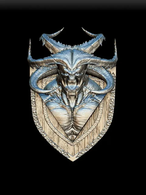 66 Balor Trophy Bust – Monstrous Menagerie Front View highlighting horn curvature