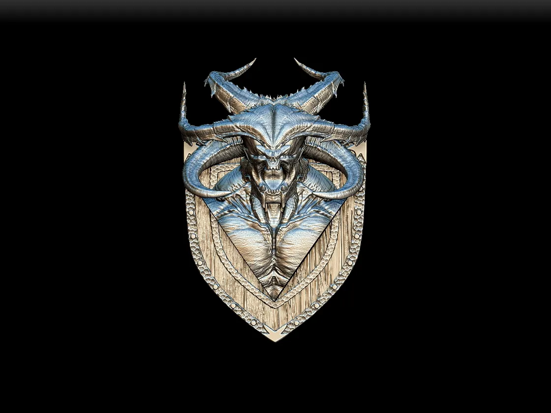 66 Balor Trophy Bust – Monstrous Menagerie Front View highlighting horn curvature