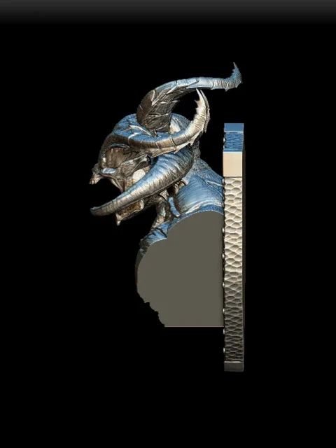 Left Profile emphasizing horn structure and facial detail