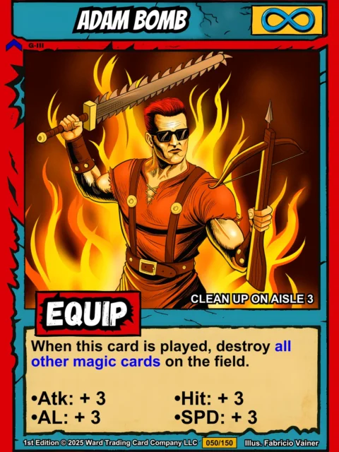 Alternative view of Adam Bomb Canvas Wall Art from Ward TCG