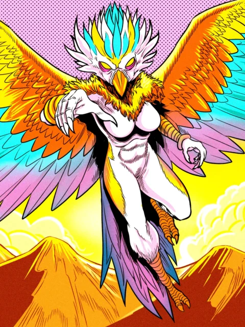 Alternative view of Alkonost Art Fantasy Wall Art from Ward TCG