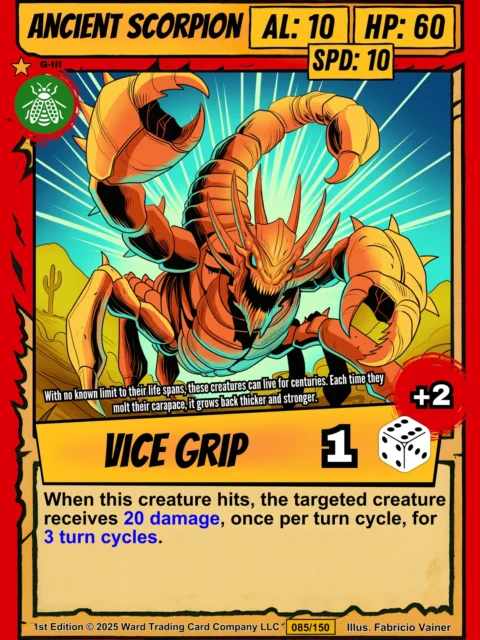 Alternative view of Ancient Scorpion Gallery Canvas Print from Ward TCG