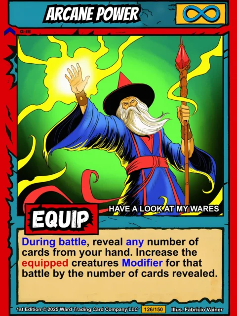 Alternative view of Arcane Power Fantasy Canvas Artwork from Ward TCG