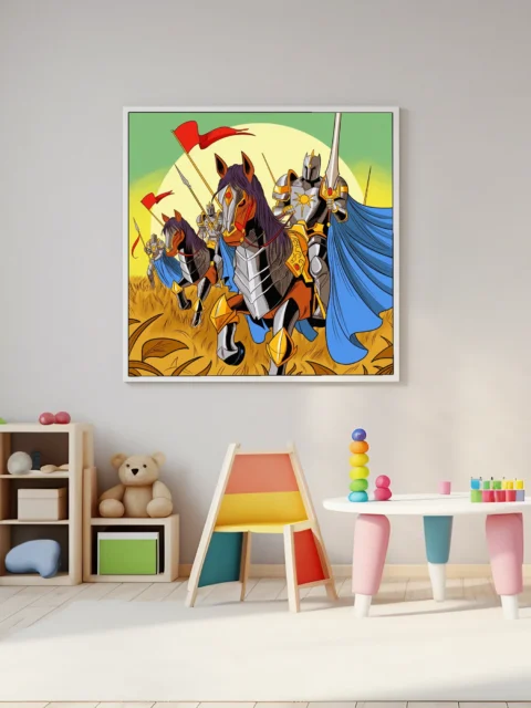 Armored Assault Art Fantasy Canvas Print from Ward TCG