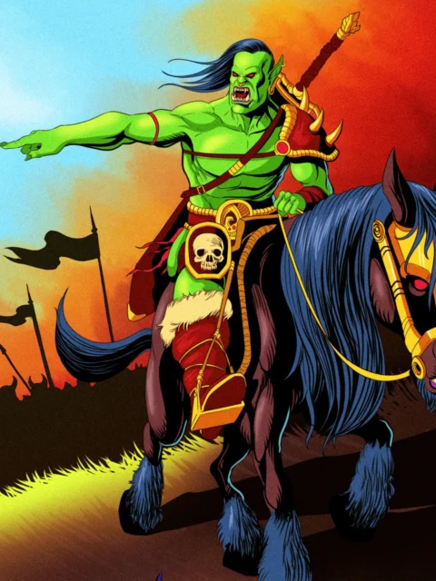 Alternative view of Army Of The Orcs Art Fantasy Canvas Artwork from Ward TCG