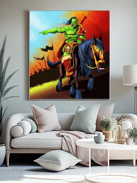 Army Of The Orcs Art Fantasy Canvas Artwork from Ward TCG