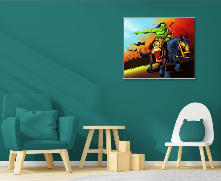 Army Of The Orcs Art Fantasy Canvas Artwork from Ward TCG - Image 3