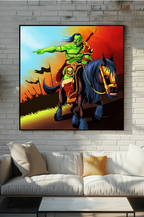 Army Of The Orcs Art Fantasy Canvas Artwork from Ward TCG - Image 4