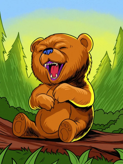 Alternative view of Bad Luck Bear Art Canvas Art Print from Ward TCG