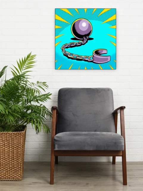 Ball And Chain Art Fantasy Canvas Artwork from Ward TCG