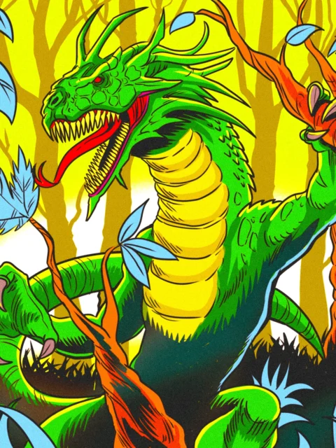 Alternative view of Basilisk Art Fine Art Canvas from Ward TCG