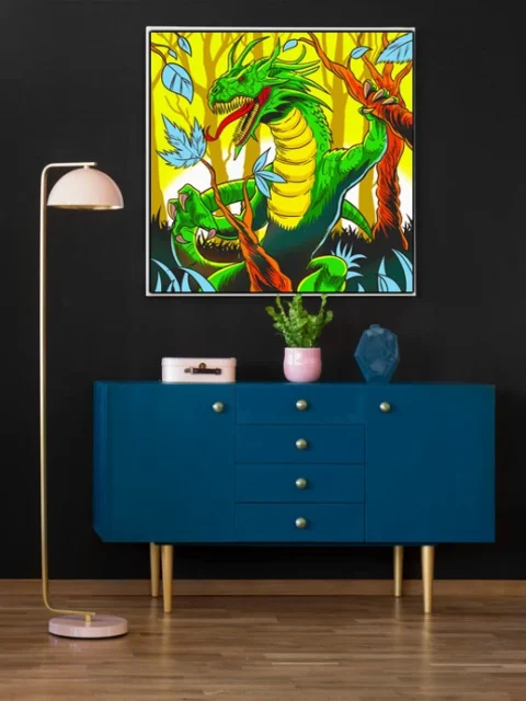 Basilisk Art Fine Art Canvas from Ward TCG