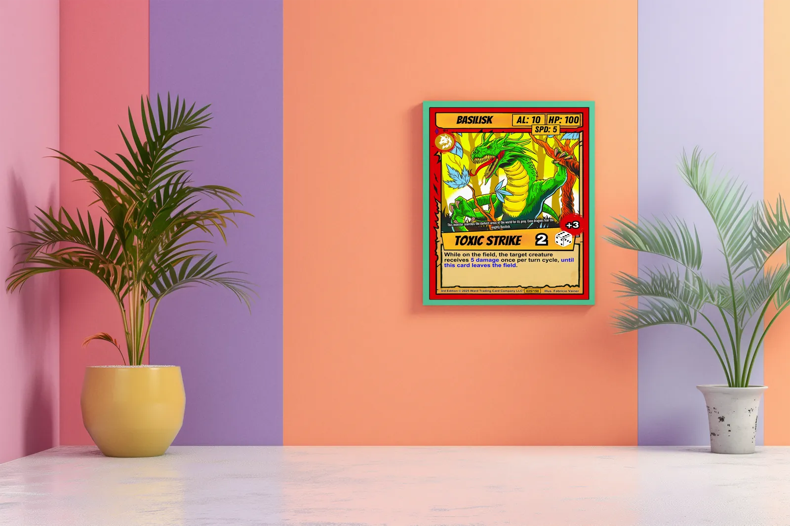 Open jaws showing red interior and fangs with segmented yellow underbelly visible.